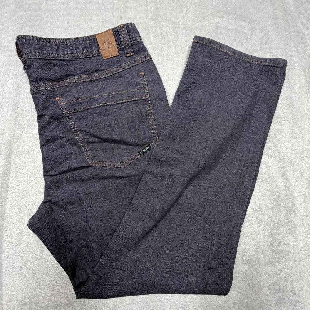 Prana Bridger Slim Fit Jeans 36x32 Dark Wash Organic Cotton M4BD32315